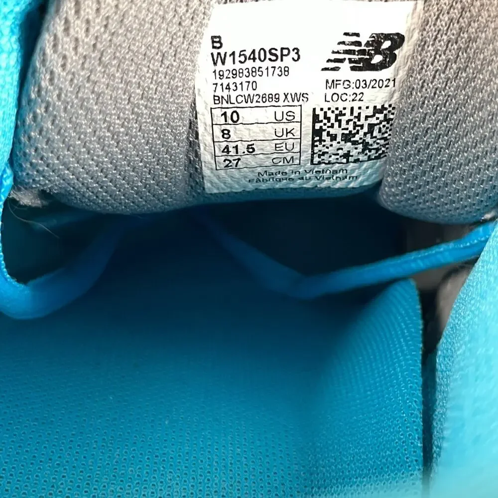 New Balance 1540 V3 Women's Size 10 B Silver Blue Athletic Shoe Casual Sneakers
